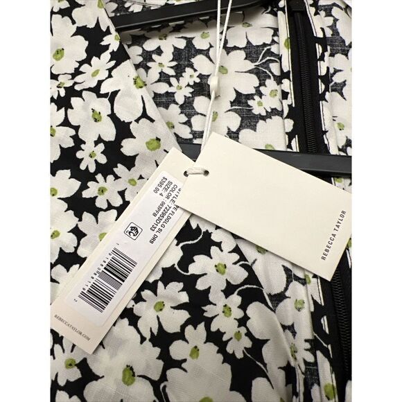 Rebecca Taylor 722953D133 Women's Sz 4 Paige Floral Print Long Sleeve Dress - Picture 16 of 16